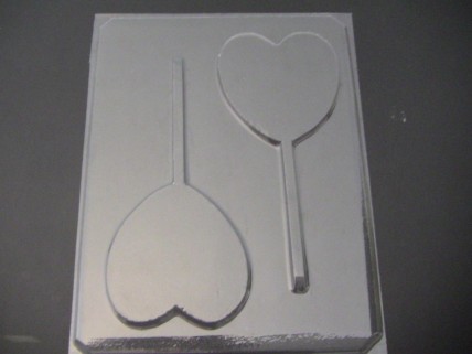 901 Large Heart Chocolate Candy Lollipop Mold